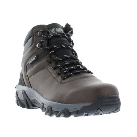 KhombuBoots Men's 8 Leather Outdoor Winter Rugged Lug Weatherproof Snow Shoes